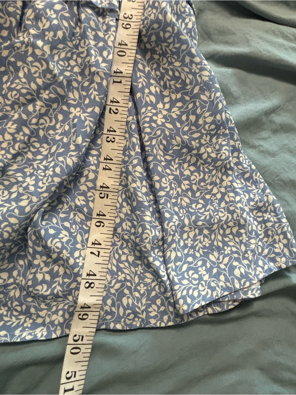 NWT Blue Floral Square-Neck Milkmaid Midi Dress - Picture 8 of 9